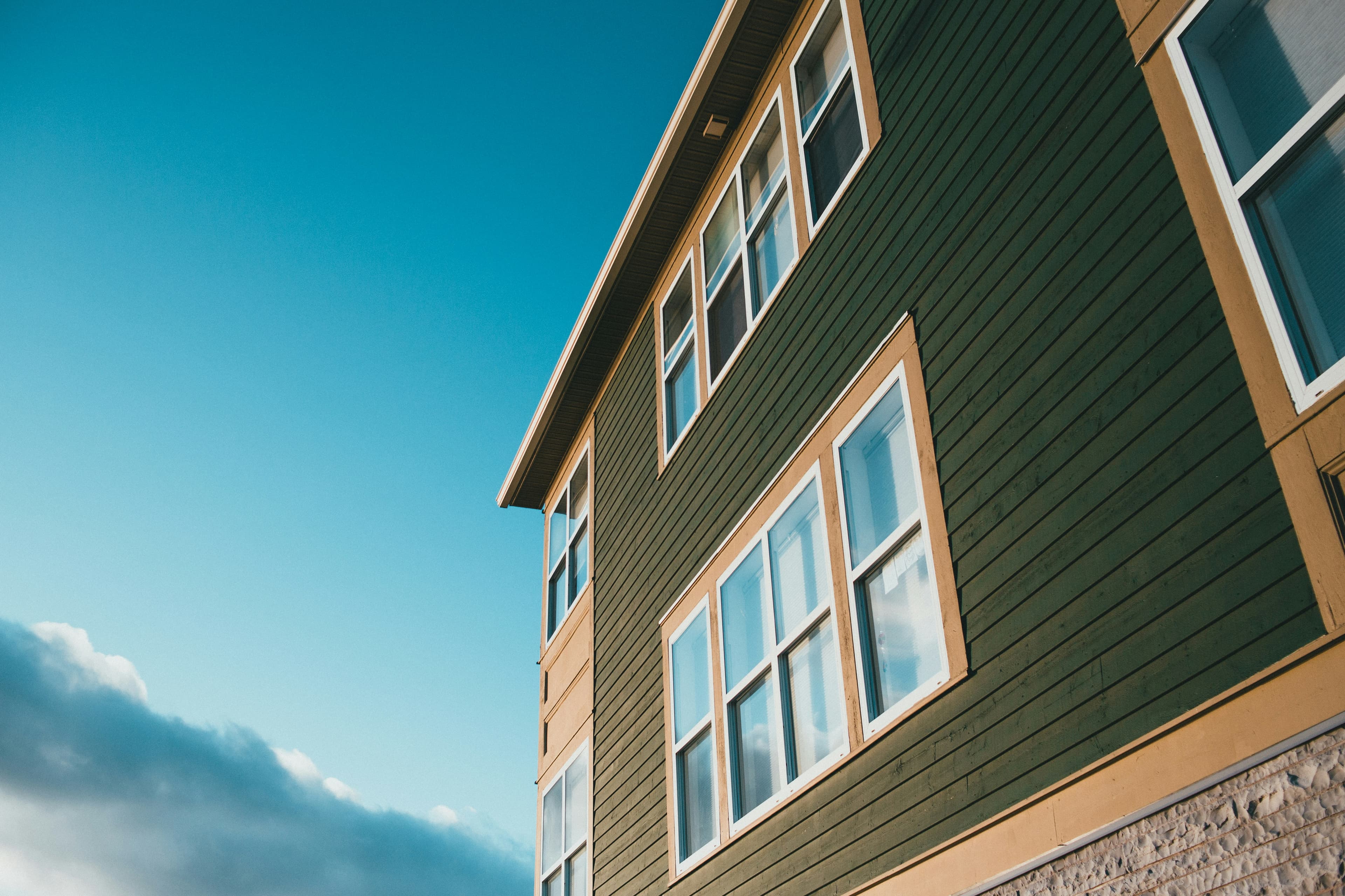 side shot of home, including siding and windows